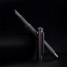 Pens Hongdian Black Forest Series Fountain High Quality Fountain Pen Excellent titane Nib Office School fournit des stylos à encre lisse