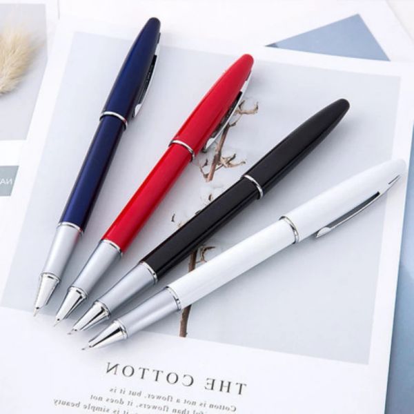 Stylos hongdian hd560 métal bleu rouge blanc noir plume plume nib ef 0,38 mm écriture encre stylo pour les affaires de bureau de bureau