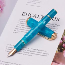 Pens Hongdian N1 Retro Acryl Resin Fountain Pen Nebula -serie EF NIB Sky Blue Office Pen With Converter Writing Business Gift Pen