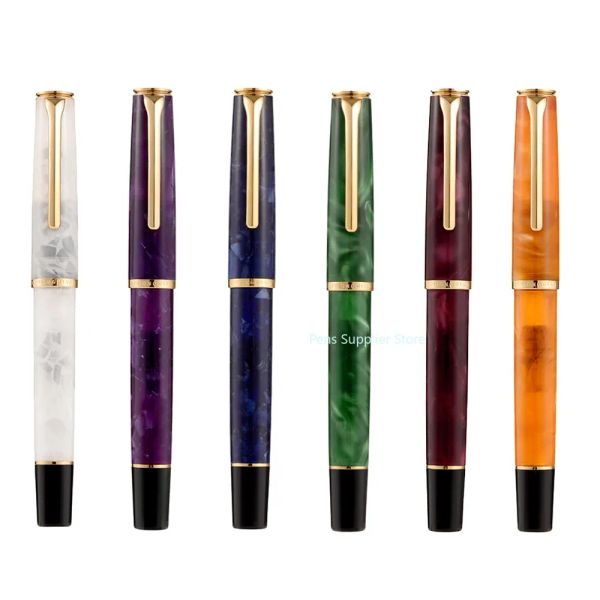 Bolígrafos Hongdian N12 Fuente de pistón Pen extra fino / fino, hermoso set de regalo de regalo de escritura acrílico