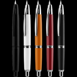 Stylos en stock!Majohn A1 Appuyez sur Fountain Pen, rétractable Extra Fine Finb 0,4 mm Metal avec clip / pas de clip cadeau cadeau pour l'écriture