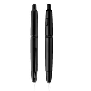 Stylos en stock Majohn A1 Press Fountain Pen rétractable Extra Fine plume 0,4 mm Metal Matte Black Encre stylo avec convertisseur pour l'écriture
