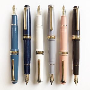 Pens Japan Sailor 2020 Plat Top Gold Crown Mini Pocket Pocket INSERT INSERT 14K GOL TIP FOUNTAIN PENS avec convertisseur 1pcs / lot