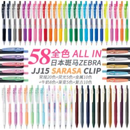 Pens Japan Zebra JJ15 Gel Pen Metallic / Milk / Retro / Fluorescent / Decoshine / Rainbow Color 0,5 mm Colored Pen