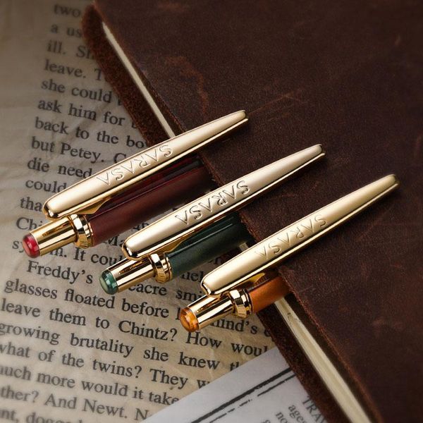 Stylos japonais zébra sarasa Grand Gel Vintage Metal Gel stylos, 11 couleurs rétro Ink 0,5 mm Bulle Fine Point Smooth Writing Pen, Business Office