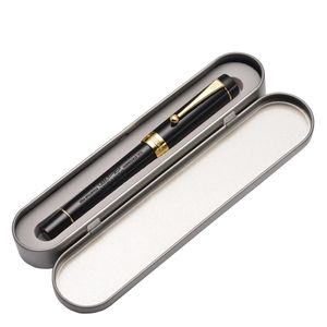 Stylos Jinhao 100 14K Gold Resin Fountain Pen Black With Fine Nib 0,5 mm avec convertisseur de clip doré Écriture de Business Office Ink Pen