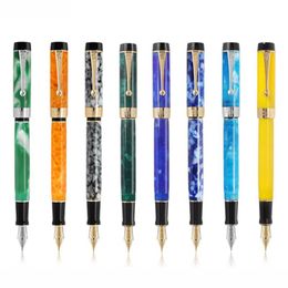 Stylos Jinhao 100 Centennial Resin Classic Fountain Fountain Pen EF / F / M / Bent Nib Golden Clip Converter Multicolor pour le choix Écriture Gift Pen