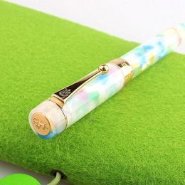 Stylos Jinhao 100 Centennial Resin Fountain Pen F GP Golden Clip Business Office Gift Pen for Graduate Business Office