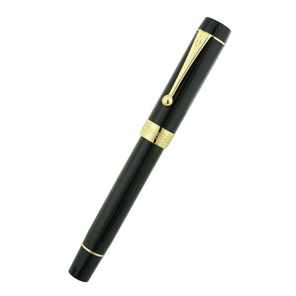 Stylos Jinhao 100 Centennial Resin Fountain Pennain Black Ef / F / M / Bent Nib Ink Pen with Converter Writing Business Office School Home Gift