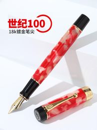 Bolígrafos Jinhao 100 centenario Fuente de alta calidad Pen multicolor con convertidor Escritura de la oficina comercial Ink Pen