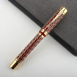 Pens Jinhao 100 Hollow Out Fountain Pen Iridum EF/F/M/NIB con convertidor Golden Clip Comercial Oficina de escritura Pen