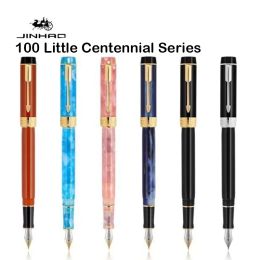 Stylos Jinhao 100 Little Centennial Resin Fountain Fountain Styl with Converter School Business Writing Ink Pens Office Supplies Stationary