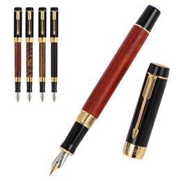 Pennen Jinhao 100 Mini Fountain Pen Wood Grain Series Arrow Clip Iridium Nib voor Business Office Writing Gift Pens