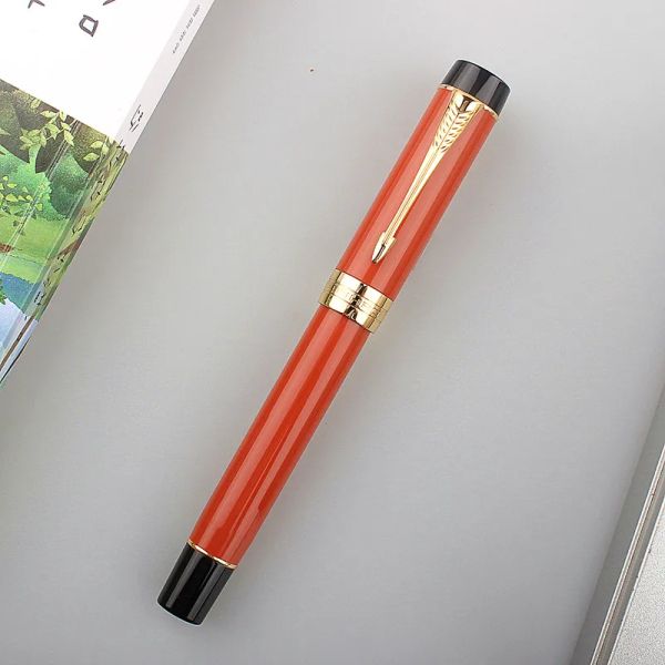 Pens Jinhao 100 résine Fountain Pen Centennial Iridum EF / F / M / Nib plié avec convertisseur Golden Clip Business Office Writing Pen