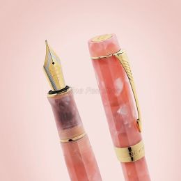 Stylos Jinhao 100 Sakura Pink Resin Barrel 0,38 mm 0,7 mm EF / F / M / Bent Fine Nib Centennial Fountain Pen Office School Accessoires d'écriture