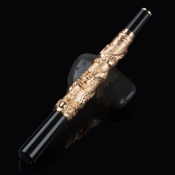 Stylos Jinhao Noble Golden F Nib Fountain Pen Dragon Pattern Scarved Office Supplies Styl for Writing Ink Rement et Crayon Sac Sélection