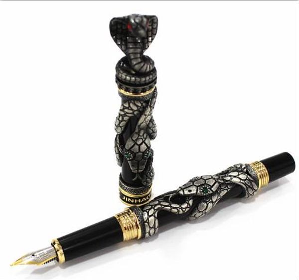 Stylos Jinhao Old Grey Snake Year Commémore Medium 18 kgp Nib Fountain Pen Jinhao Box pour Choisir la livraison gratuite