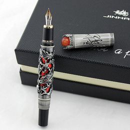 Stylos jinhao stylo luxe golden chinois ming dynastie empereor dragon stylo business p dans stylo plume