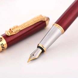 Stylos Jinhao1000 Fountain Pen Dragon Luxury Encre stylos de haute qualité électroplate caneta tinteiro Stylo Plume Metal Pen Tip Office Gift