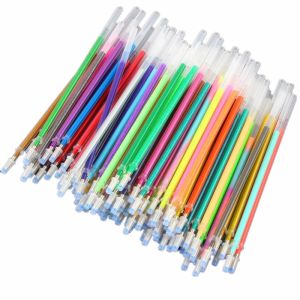 Stylos Jonvon Satone 100 Color Gel Pen Reads Multicolored Core Sac Neutral stylos Recharge pour l'écriture de fournitures scolaires
