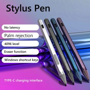 Pennen Laptop Stylus 4096 Drukgevoelige aanraking Stylus Pen Typec oplaadbaar met 3 Pen -tips voor HP Envy X360/Asus Vivobook Flip