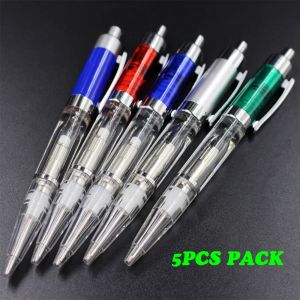 Stylos à balle LEDIn Lightin Pen bon marché LED luminaire Éclairage des stylos en plastique Écriture dans l'obscurité 5 pièces / lot