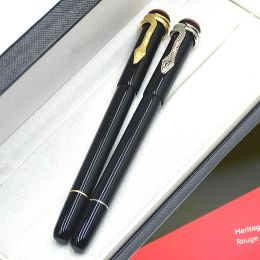 Pens Limited Heritage Collection Edition 100 Anniversary Rollerball Pen High Quality MB Black Red Snake Clip Ballpoint Pens Écriture