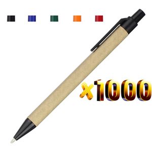 Stylos à stylos 1000pcs Eco Paper Ball Pen Clip plastic