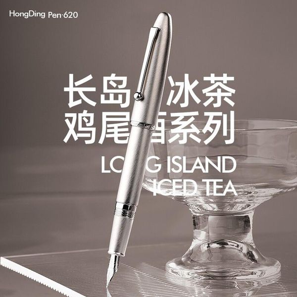 Pens Lt Hongdian 620 Fountain Pen Série de cocktails EF / Small Curved Color Ink Pen Office Business Writing Pen