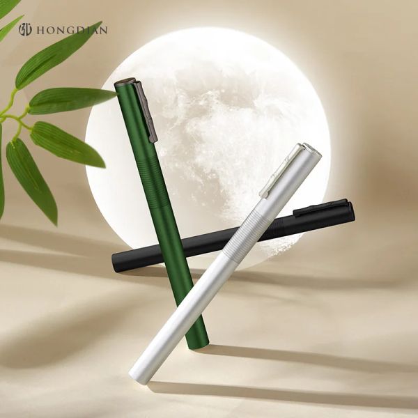 Pens Lt Hongdian H3 Bamboo Style Fountain Pen Fine Fine Nib Smooth Writing Tool avec convertisseur et ensemble de boîtiers de stylo