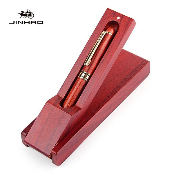 Stylos de luxe de luxe en bois rouge plume avec boîte créative iraurita fleur poire en acajou