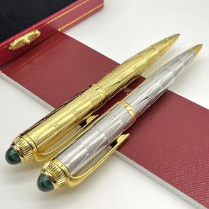 Pennen luxe klassieke groene/blauwe lak vat ballpoint -kwaliteit zilver/gouden clip schrijven soepel kantoor schoolterreinen