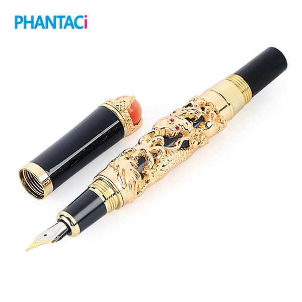 Stylos luxury eastern dragon fontaine stylo vintage marque or iraurita 0,5 mm encre écrite stylos scolaire de bureau de bureau de bureau
