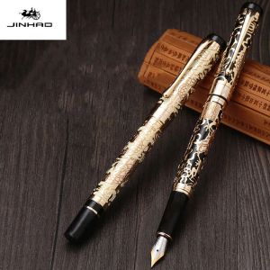 Pens Luxury Eastern Dragon Jinhao 5000 Black Color Business Office Fountain Pen New School Supplies