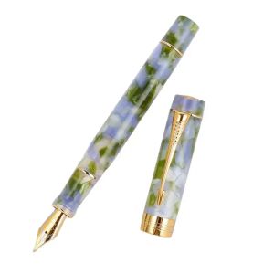 Stylos luxe Jinhao 100 Fountain Pen Century Checkerboard Kaleidoss Pink Acrylique Spin Gold Elegante Ink Pen Business Office Supplies