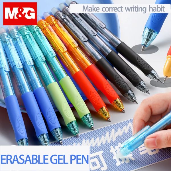 Stylos mg 0,5 mm magique salable effravé stylo plafondé / gel rétractable stylo noir / bleu / cristal bleu randable randonnée de recharge de rôle de rechange encre