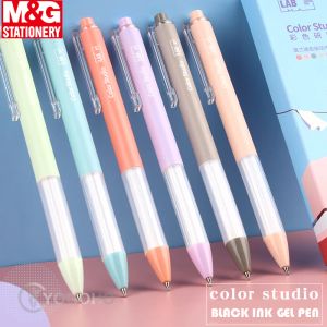 Stylos MG Morandi Color Studio Gel stylo Black Ink Rebill Retractable Gel stylo pour les fournitures de bureau scolaire Stationary Pens Papeterie