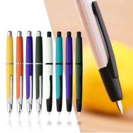 PENS MAJOHN A2 RESIN PRESS FOUNTAIN PEN RETRAPBAAR EF NIB 0.4MM INK PENEN MET CONVERTER VOOR OFFCIE SCHOOLSPRIJS STROKEN Geschenkpennen schrijven