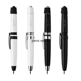 Stylos Majohn A3 Appuyez sur Fountain Pen Rotate Resin Resin rétractable Extra Fine Fin 0,4 mm Métal avec clip convertisseur pour l'écriture