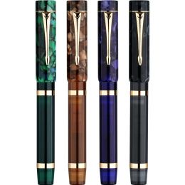 Pens Majohn M700 résine Fountain Pen multicolore beau stylo n ° 6 Bock Nib Fine Nib 0,5 mm Belle papeterie cadeau d'écriture