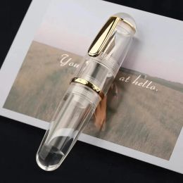 Stylos Majohn Q1 mini acrylique Fountain Pen Transparent Portable Ink Pen Iridium EF / F Nib Palm Short Writing Set Papery