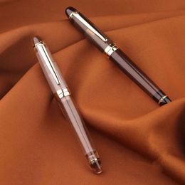 Pens Majohn S7 Fountain Pen Matte Transparent Brown Largecapacity Prix de gouttes Drive