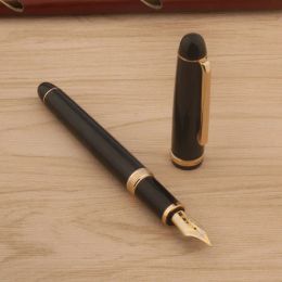 Pens Metal Jinhao x350 Fountain Pen Black Calligraphy Pen Golden Ef F Nib Business Office School fournit des stylos écrits