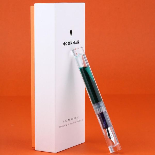 Stylos Mohn C1 Largecapacité transparente Fountain Pen Ink Ink Eyedropper remplissage stylo avec convertisseur EF / F / M