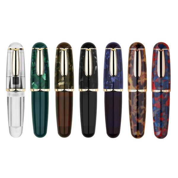 Stylos mohn Q1 Mini bois / acrylique Pochet Pocketsize Fountain Fountain Pen Iridium EF / F / M