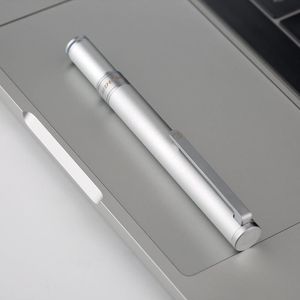 PENS Moonman N1 Creative Mini Aluminium Legering Steel Silver Fountain Penzak Korte Pen Extra fijn/ fijn 0,38/ 0,5 mm Fashion cadeau