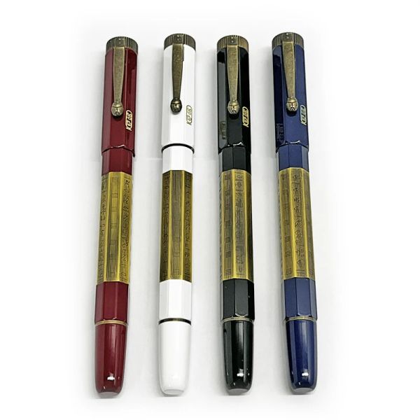 Pens MSS Luxury Limited Edition Héritage Series Unique Egypt Style Scarving Fountain Pen Classic Office Supplies Office Numéro de série