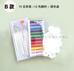 Stylos nail art 12 couleurs vernis à ongles en gel uv uv, plat de support de vernis en gel, stylo brosse à ongles en acrylique, kit d'ensemble de peinture à ongles