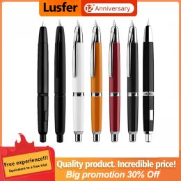 Bolígrafos Nuevo llegada Majohn A1 Retro Matte Black Fuente retráctil Pen excelente EF0.38 mm Presos de tinta de prensa para escribir con regalo