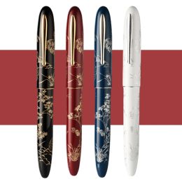 PENEN NIEUW Hongdian N23 Fountain Pen Rabbit Year Limited Highend Studenten Business Office Levers Gold Carving Writing Gifts Pens